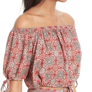 NWT Free People Electric Love Crop blouse top
